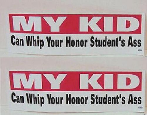 3&#034; x 10&#034; &#034;my kid&#034; bumper sticker - new  car auto truck - set of 2