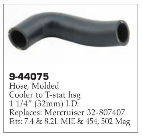 Mallory 9-44075 mercruiser 7.4l 8.2l cooler to thermostat housing hose 32-807407