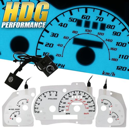 1998-2001 ford explorer reverse indiglo overlay glow gauge face cluster upgrade