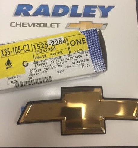 Chevrolet new 2005-2009 equinox gold bowtie grill emblem gm oem 15252284