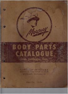 1949 ford mercury chassis parts catalogue:  thick bk