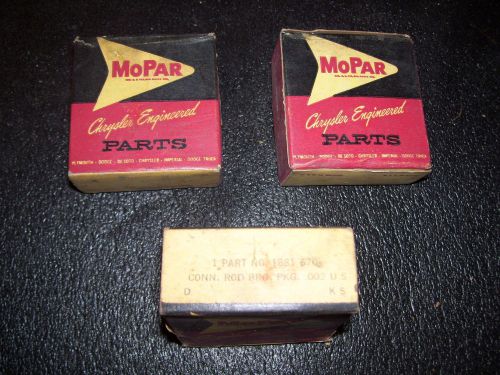 Nos 1937-54 plymouth dodge desoto conn. rod bearing set of 3 1881670 - pl409