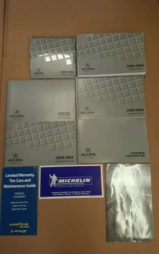 2009 acura mdx owners manual set w/ navigation booklet