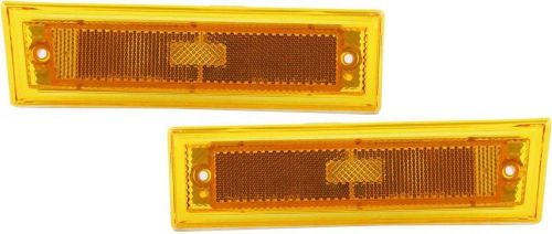 Side marker light lamp lens &amp; housing pair set (driver &amp; passenger side, qty 2)