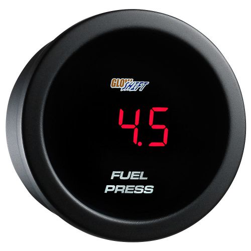 52mm glowshift fuel pressure bar gauge meter w. smoked red digital readout