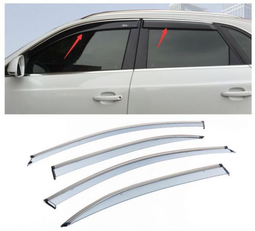 4x window visor deflector sun rain guard shield for audi a3 v8 14-2015 hatchback