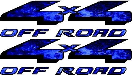 4x4 blue flames decal custom replacement stickers for truck auto accesories