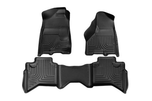 Husky liners 99011 2009 dodge ram black custom floor mats 1st, 2nd row