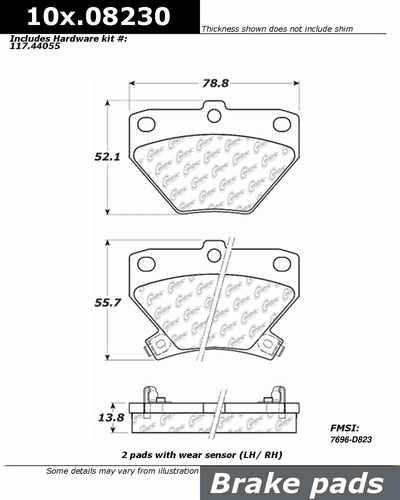 Centric 105.08230 brake pad or shoe, rear