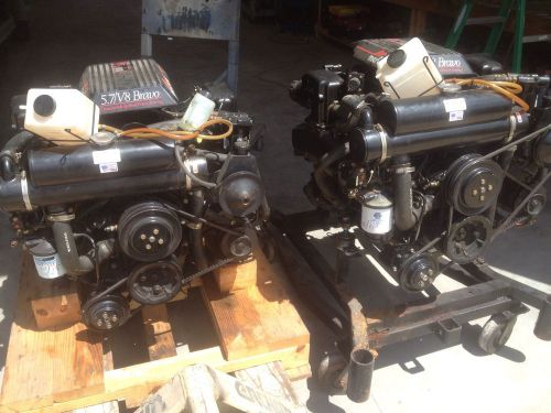 Pair (2) mercruiser 350 bravo engines complete, bobtail, closed loop cooling,