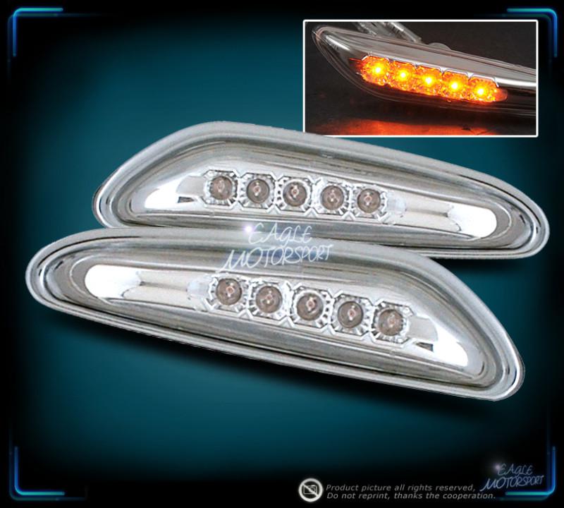 Bmw 89-96 e34/92-98 e36/97-01 e39 led chrome bumper lights lh rh signal lamp