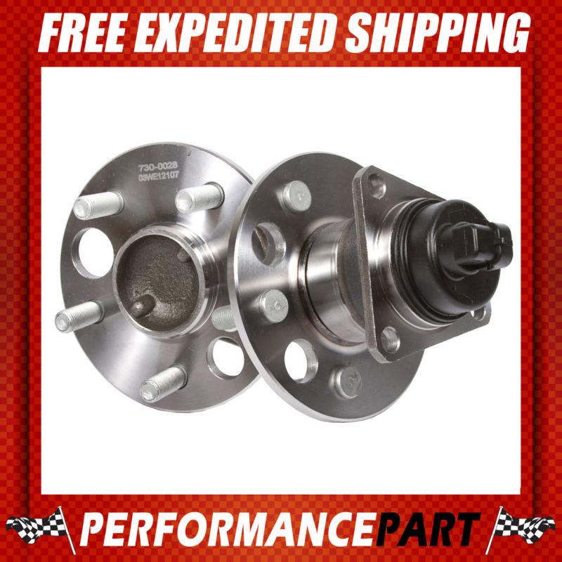 2 new gmb rear left and right wheel hub bearing assembly pair w/ abs 730-0028