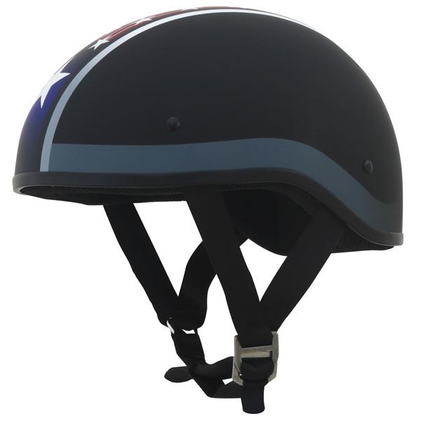 Afx fx-200 slick beanie-style star flat black half helmet