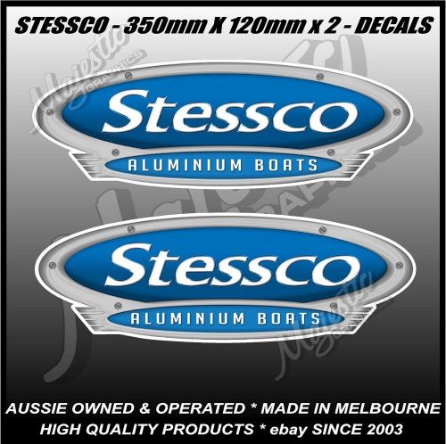 Sell STESSCO - ALUMINIUM BOATS - 350mm X 120mm - PAIR - BOAT DECALS in ...