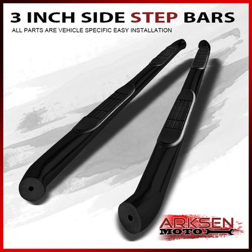 02-09 chevy trailblazer lt black coated 3 inch side step bars rail running board