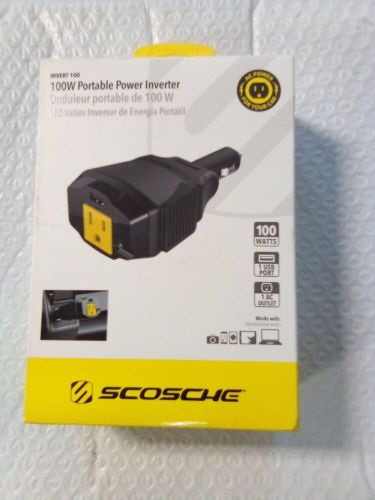 Scosche - portable power inverter 100w - black #353