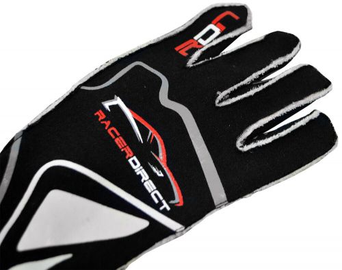 Nhra racerdirect reverse stitch driving auto racing gloves sfi 3.3/5 adult xl