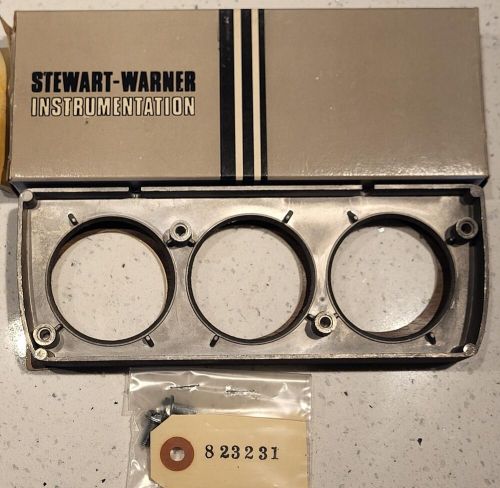 Vintage stewart warner under-mount 2&#034; diameter 3 gauge dash panel 289-d