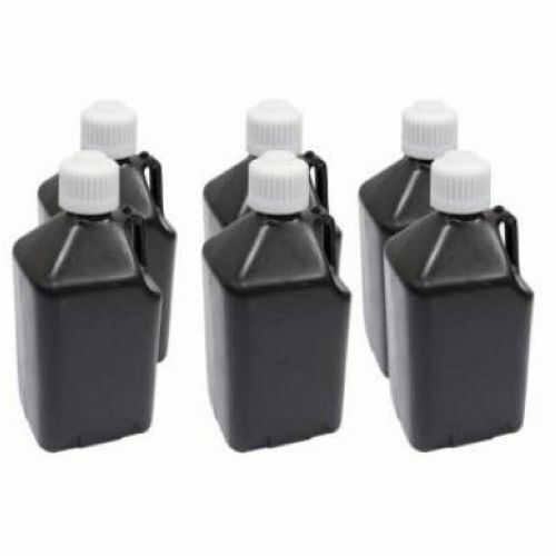 Scribner 2000k-case 5 gallon plastic utility jug - square; black (set of 6)