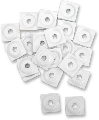 Woody&#039;s digger single square aluminum support plates white 5/16&#034; 48-pack