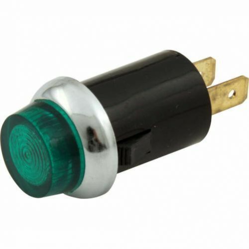 Quickcar 61-709 warning light 3/4&#034; diameter green 12v light bulb