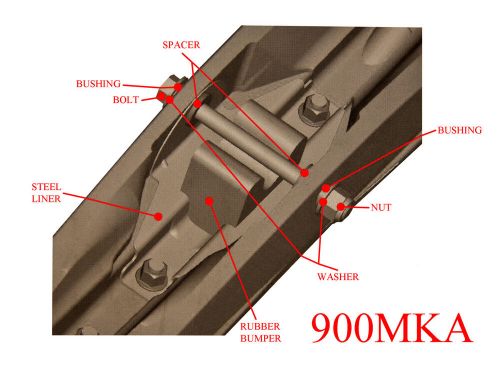 Exo-s touring skis mount kit 6&#034; carbides fits arctic cat many 1985-2009 see list