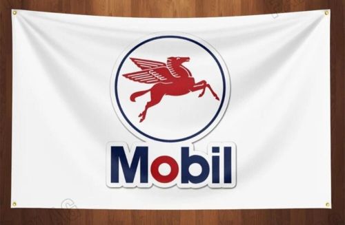 Mobil workshop/mancave advertising fan flag/banner