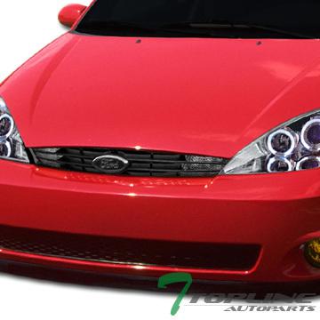 Blk sport front hood bumper grill grille+clear signal light 00-04 ford focus