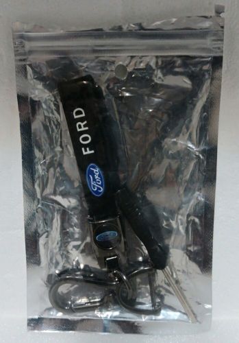 Ford keychain strap with key &amp; fob ring (black )