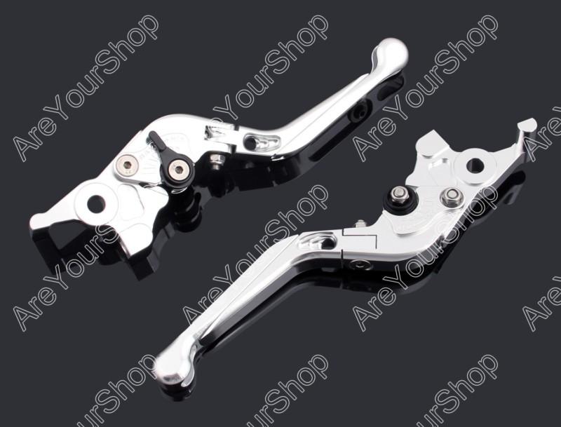 Adjustable folding extendable brake clutch levers yamaha t-max 2008-2011 silver