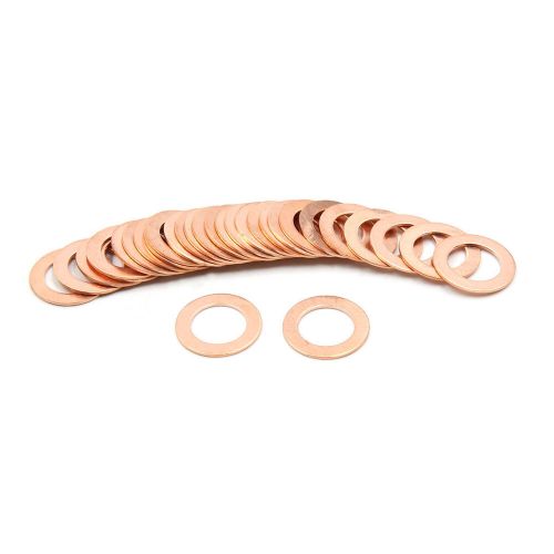 14.5mm inner dia copper crush washers flat car sealing gaskets rings 30pcs