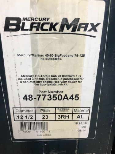 Mercury oem prop 48-77350a45 prop 12 1/2 diameter with 23 pitch, 2  available