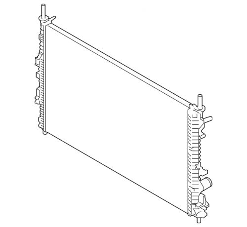 Genuine ford radiator lk4z-8005-j