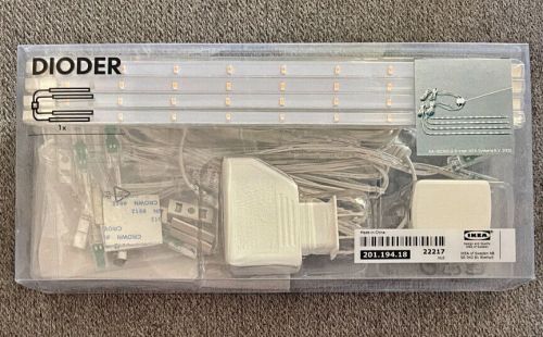 Ikea dioder led 4 piece light strip set 201.194.18 wh 22217 new in factory pack