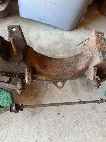 Mg mgb wire wheel &amp;disc brakes. a complete front end with stabilizer bar.