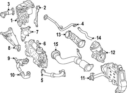 Genuine mercedes-benz exhaust gas re-circulation (egr) cooler 654-140-90-00