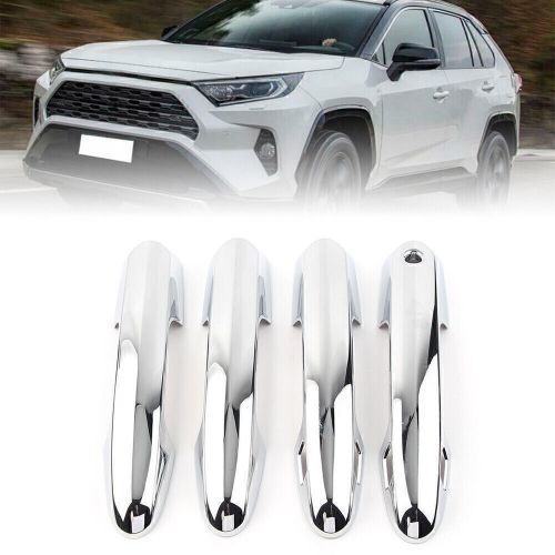 4x chrome car door side handles cover trim decor fit toyota new rav4 2019 2020