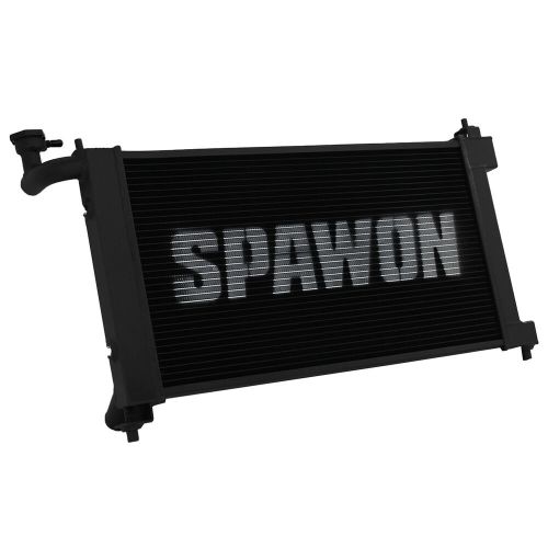 Spawon aluminum black radiator for pontiac toyota vibe corolla matrix l4 03-08