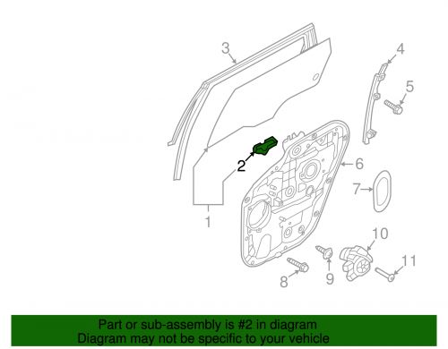 Genuine kia door glass fastener 83412-2l000