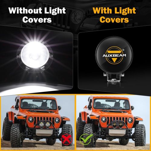 Auxbeam 4&#034; led pods driving lights work light spot flood for can am maverick x3