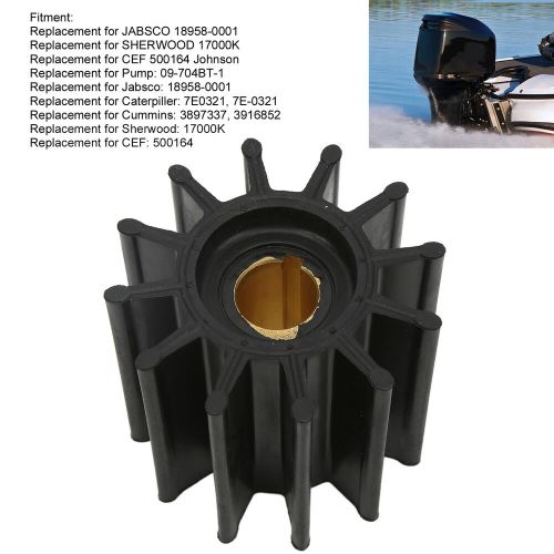 Outboard water pump impeller 12 blade od 85.0mm/3.25in replacement for cummins