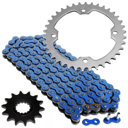 Blue drive chain and sprockets kit for yamaha yfz450r yfz450x 2009-2018