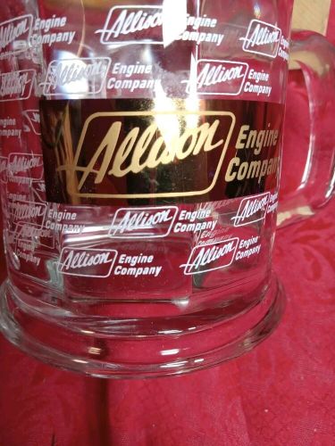 Original vintage allison  engine  company rare gold metal glass coffee mug