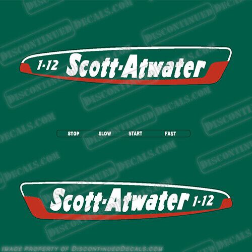 Fits scott atwater 3.6hp 1-12 outboard engine decal sticker kit