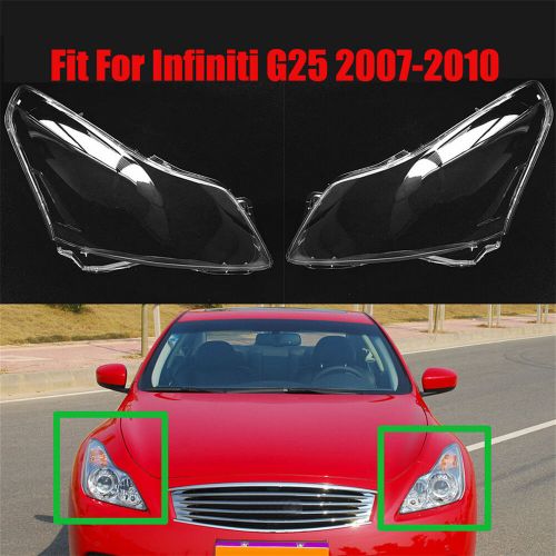 For infiniti g25 2007-2010 headlight headlamp lens cover left right side 2pcs