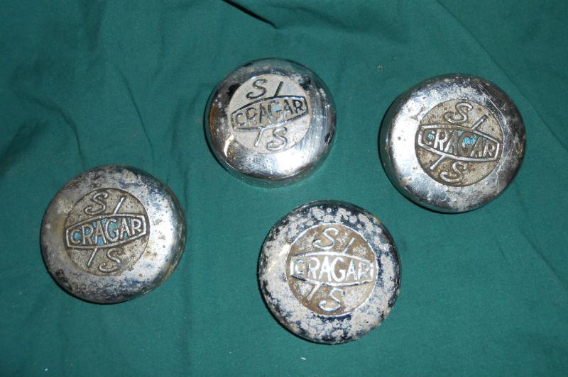 Cragar s/s 3 1/4" mag wheel center caps set of 4 *four*