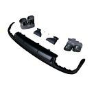 For audi a7 quattro sportback pp rear bumper diffuser w/ black exhaust tips body