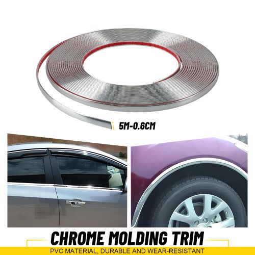 5m 16.4ft chrome molding trim wide automotive trunk body side bumper strip y