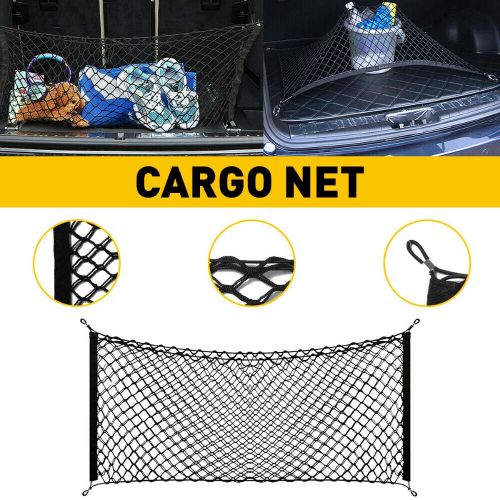 Envelope style trunk cargo net storage organizer universal bag hook for car rear