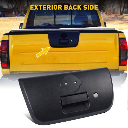 2x rear tailgate handle bezel cover black for 2001 02 2003 2004 nissan frontier